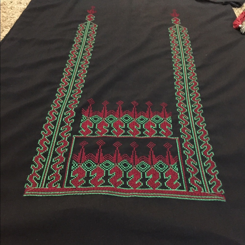 đĄCaftan Abaya Henna Dress Palestinian Embroidery Thobe Thoub - Picture 2 of 6